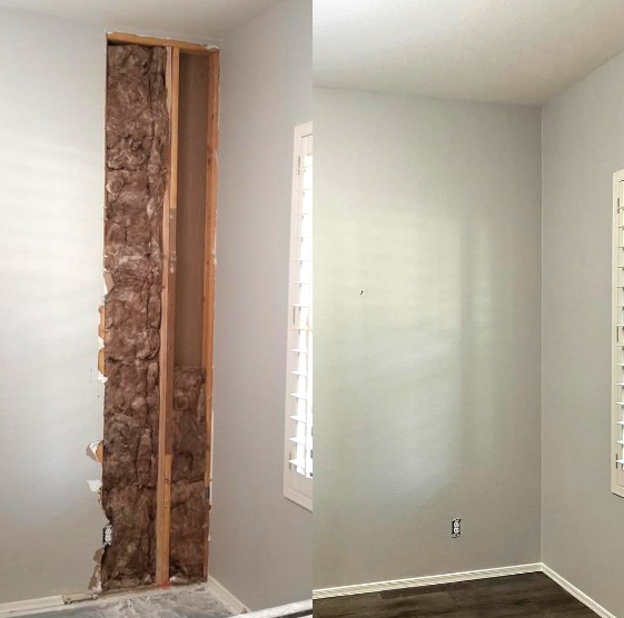 Drywall installation in progress for a remodel project in Ann Arbor, MI.