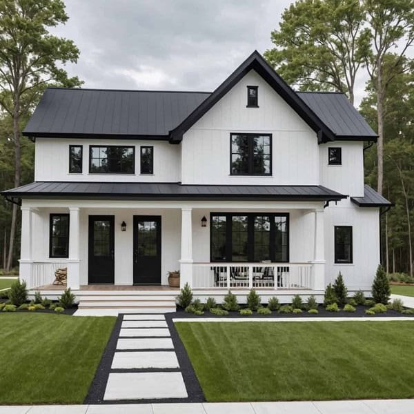White House with Black Trim