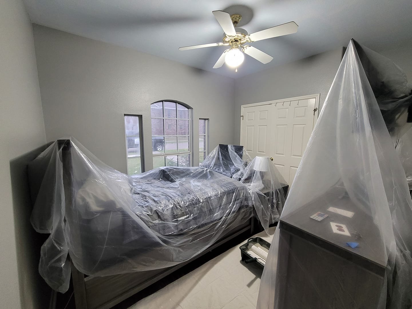 Furniture moved and covered prior to any work starting