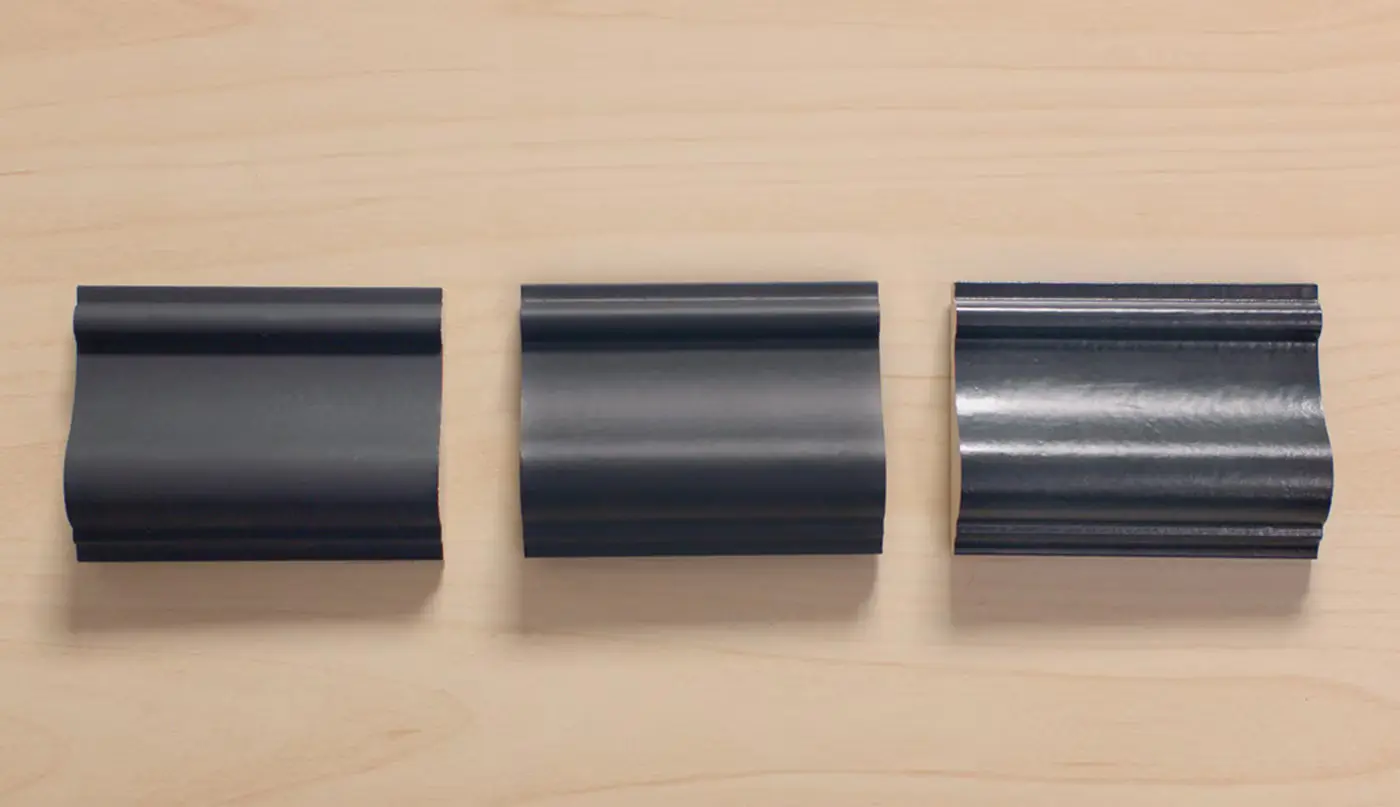 Comparison of matte eggshell and semi-gloss paint finishes for interior walls