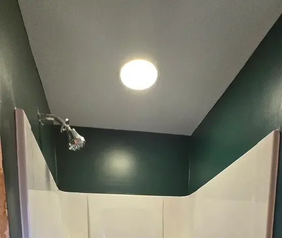 Bathroom wall repair finished and painted in Ecorse MI