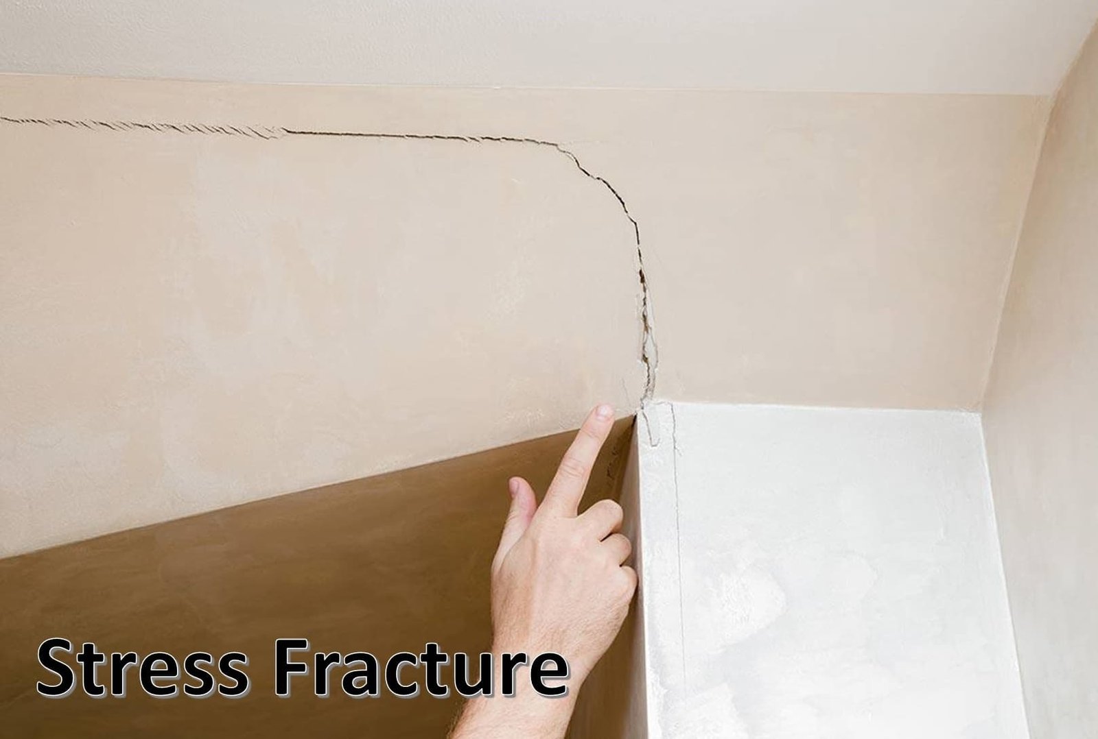 Drywall ceiling crack repair near door corner in Brownstown Township MI home