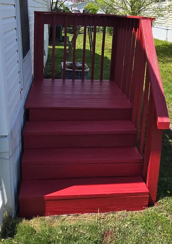 Wood deck refinishing stage in Taylor MI