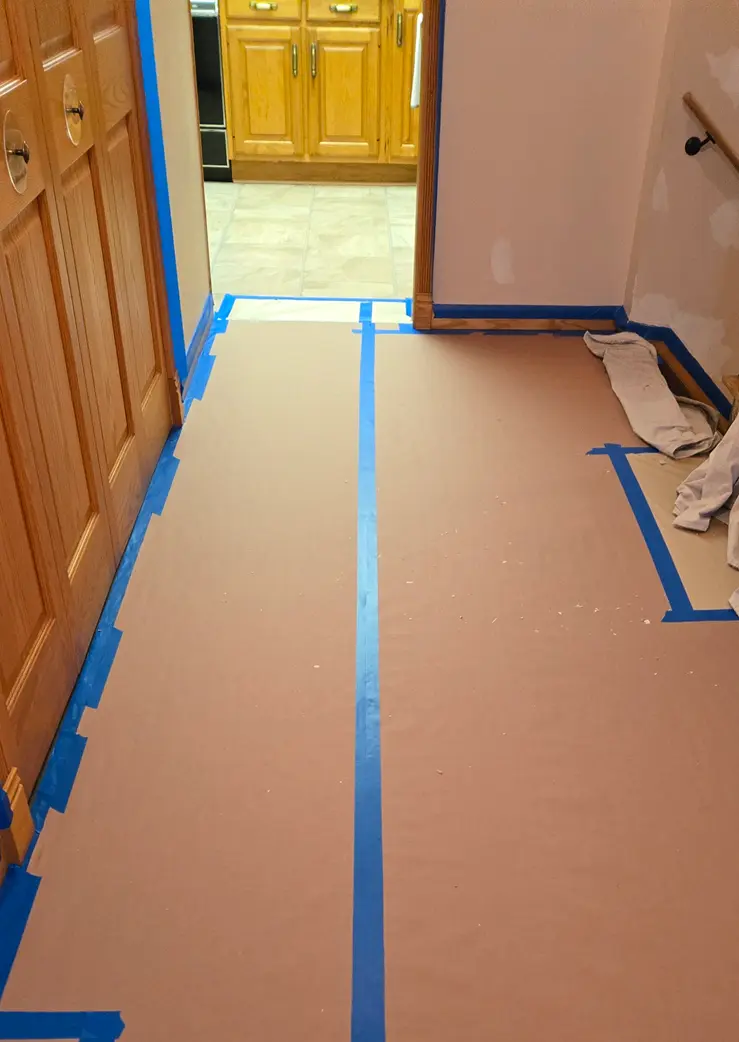 Interior paint prep and home protection in Flat Rock MI