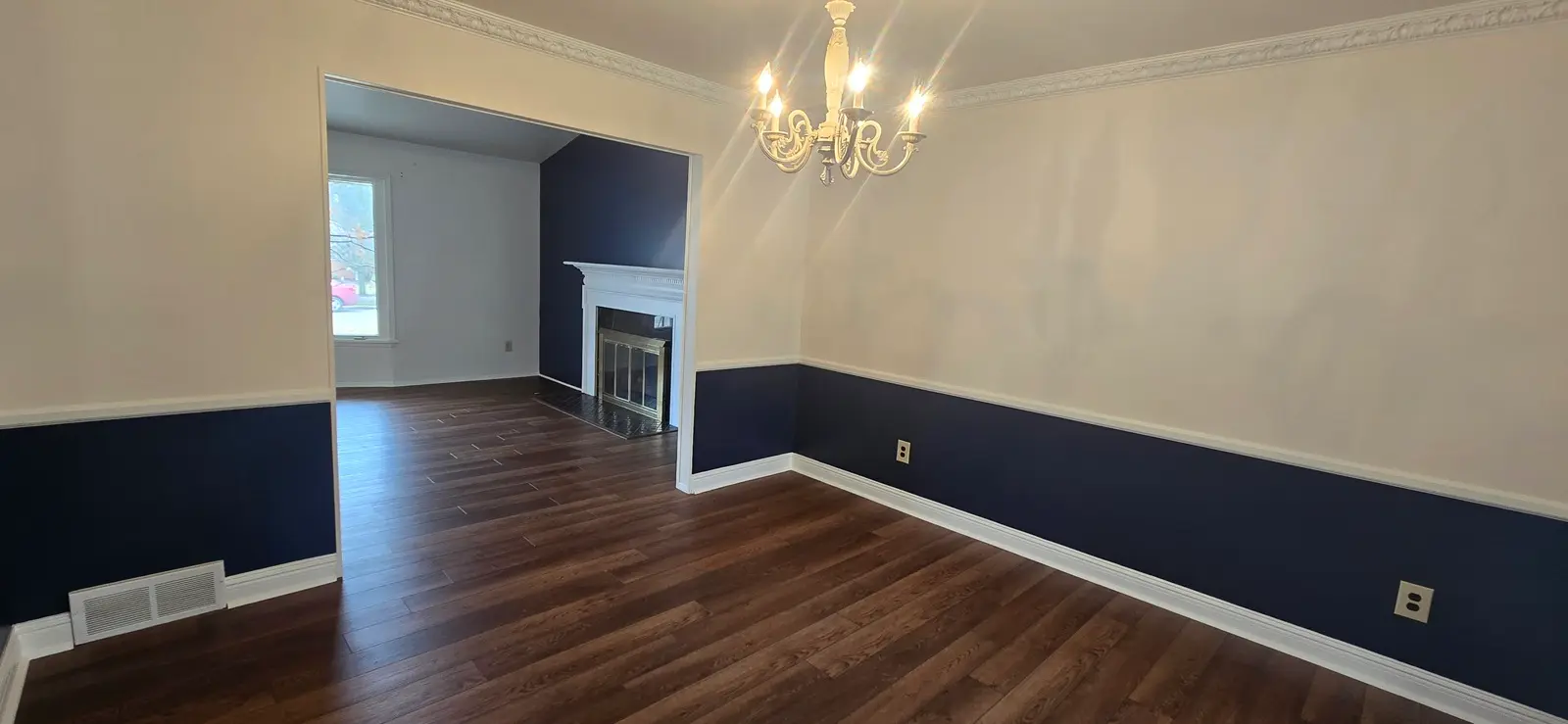 Luxury interior painting finish in Canton MI with smooth professional wall restoration