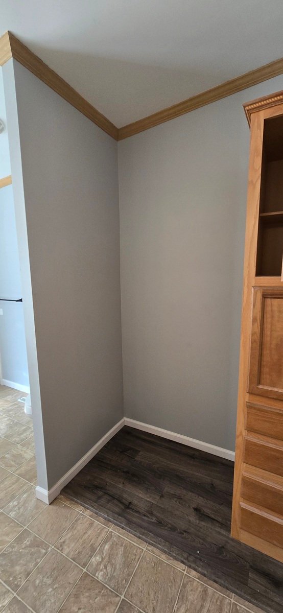 Finished drywall wall after repair and painting in Trenton MI